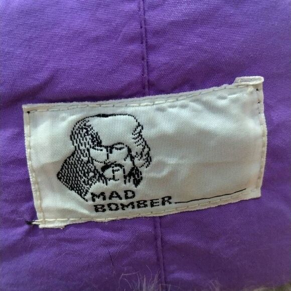 Rare Purple Mad Bomber Supplex Bomber w/Rabbit Fur - Picture 1 of 8